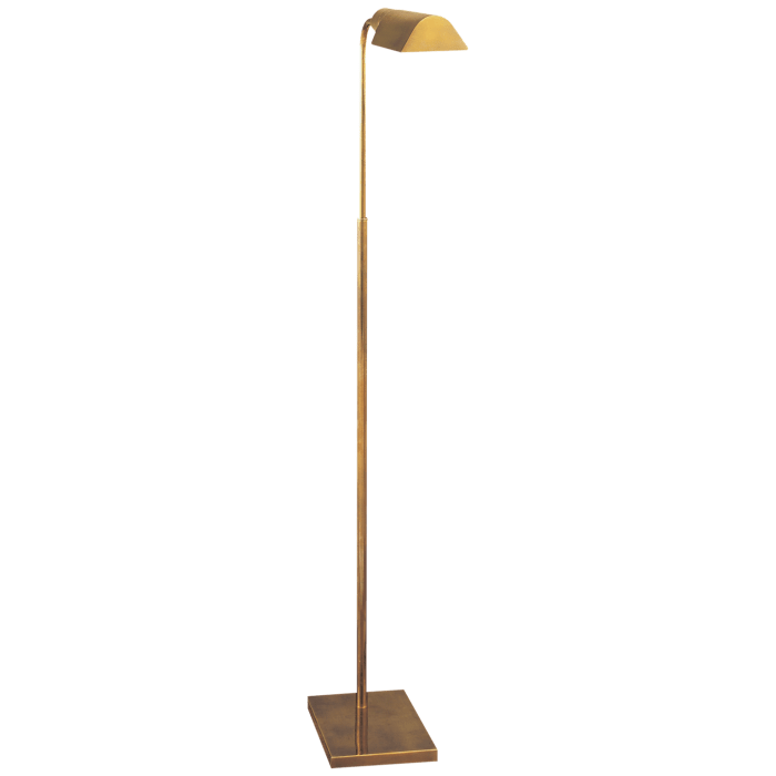 Studio Adjustable Floor Lamp in Hand-Rubbed Antique Brass