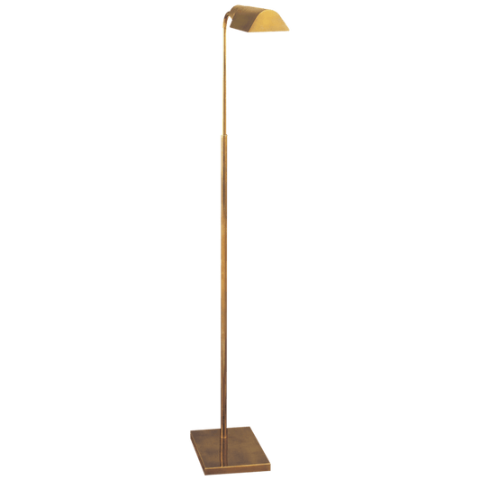 Studio Adjustable Floor Lamp in Hand-Rubbed Antique Brass